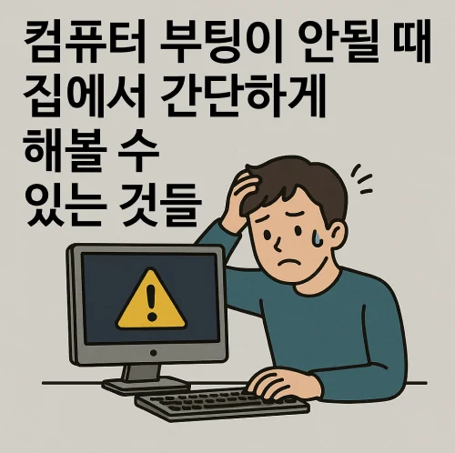 컴퓨터 부팅이 안될 때 집에서 간단하게 해볼 수 있는 것들
