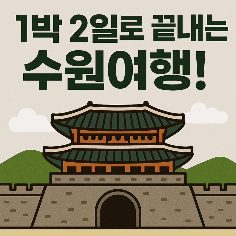 1박 2일로 끝내는 수원 여행 가이드