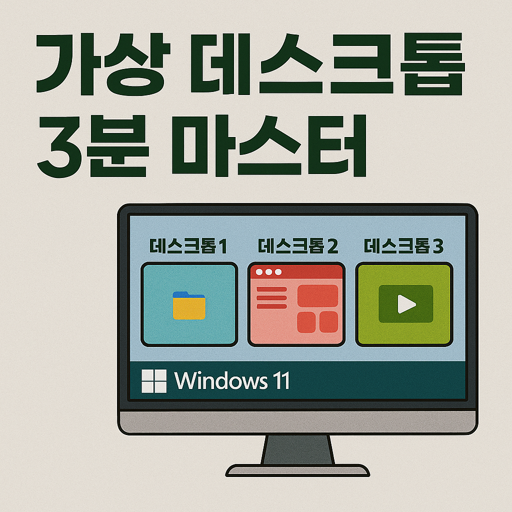 윈도우11 가상 데스크톱 사용법: 작업 공간을 똑똑하게 나누는 법