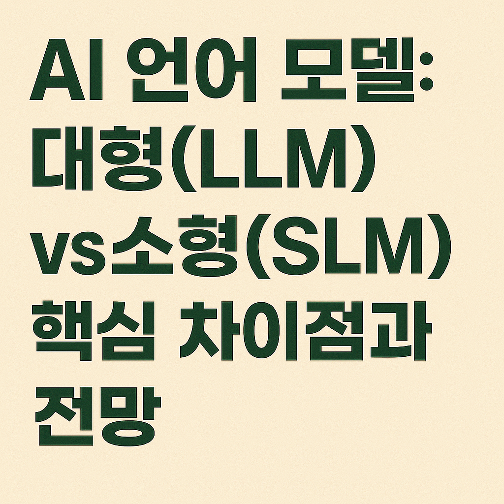 AI 언어 모델: 대형(LLM) vs 소형(SLM) 핵심 차이점과 전망
