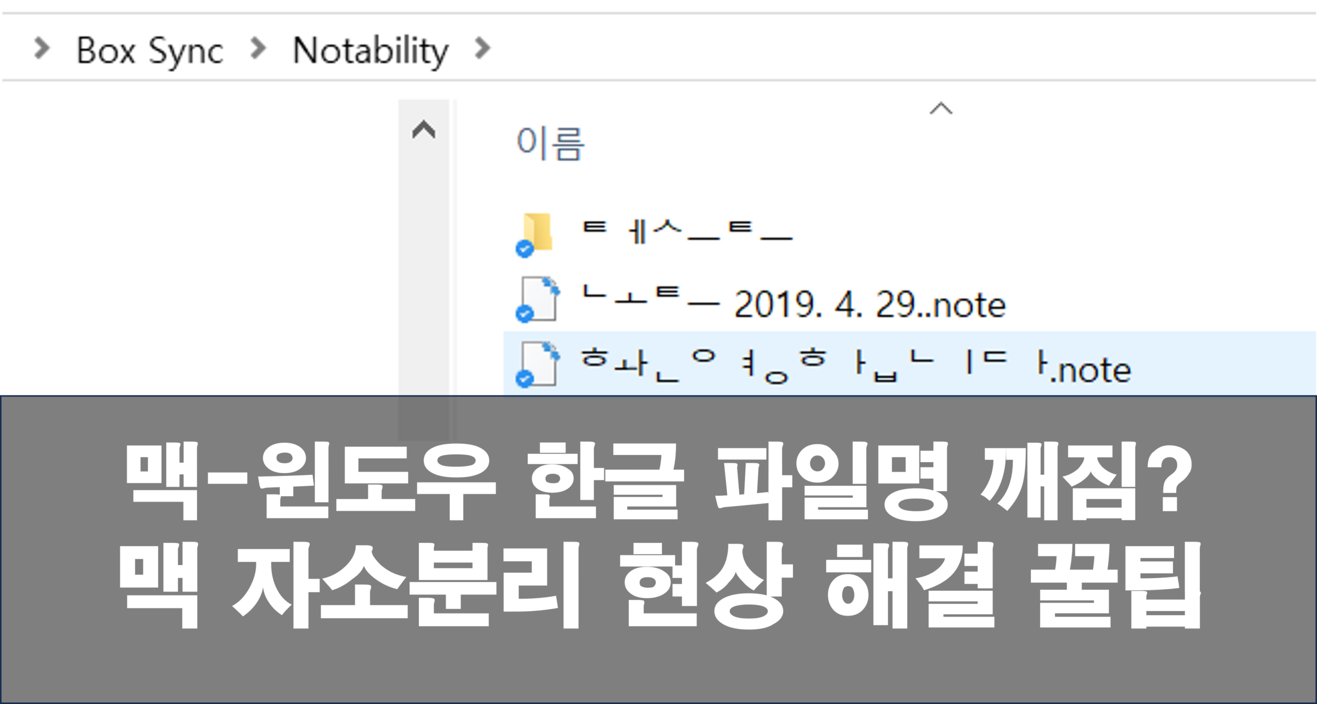 맥-윈도우 한글 파일명 깨짐? 맥 자소분리 현상 해결 꿀팁