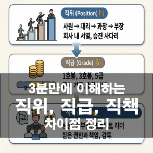 3분만에 이해하는 직위, 직급, 직책 차이점 정리 (신입사원 필독)